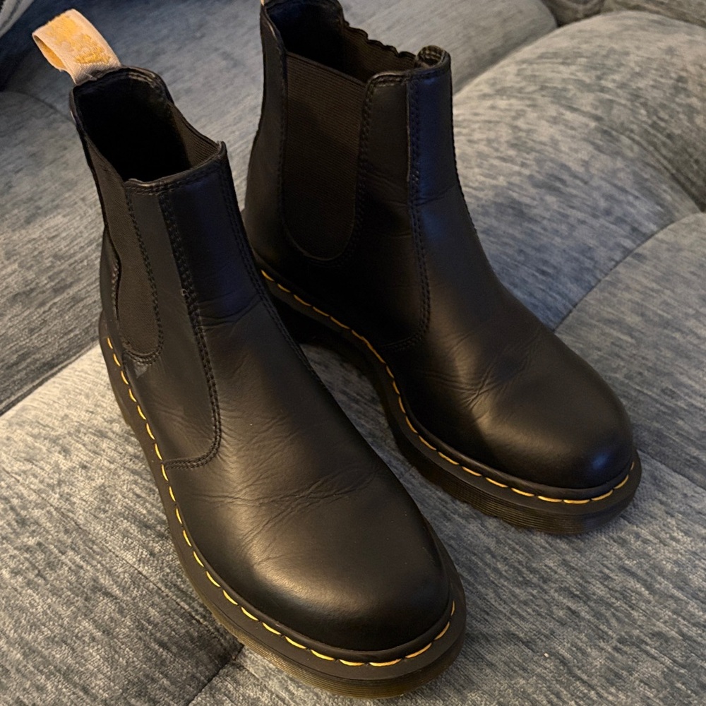 Black Dr. Martens Vegan Leather Chelsea Boots